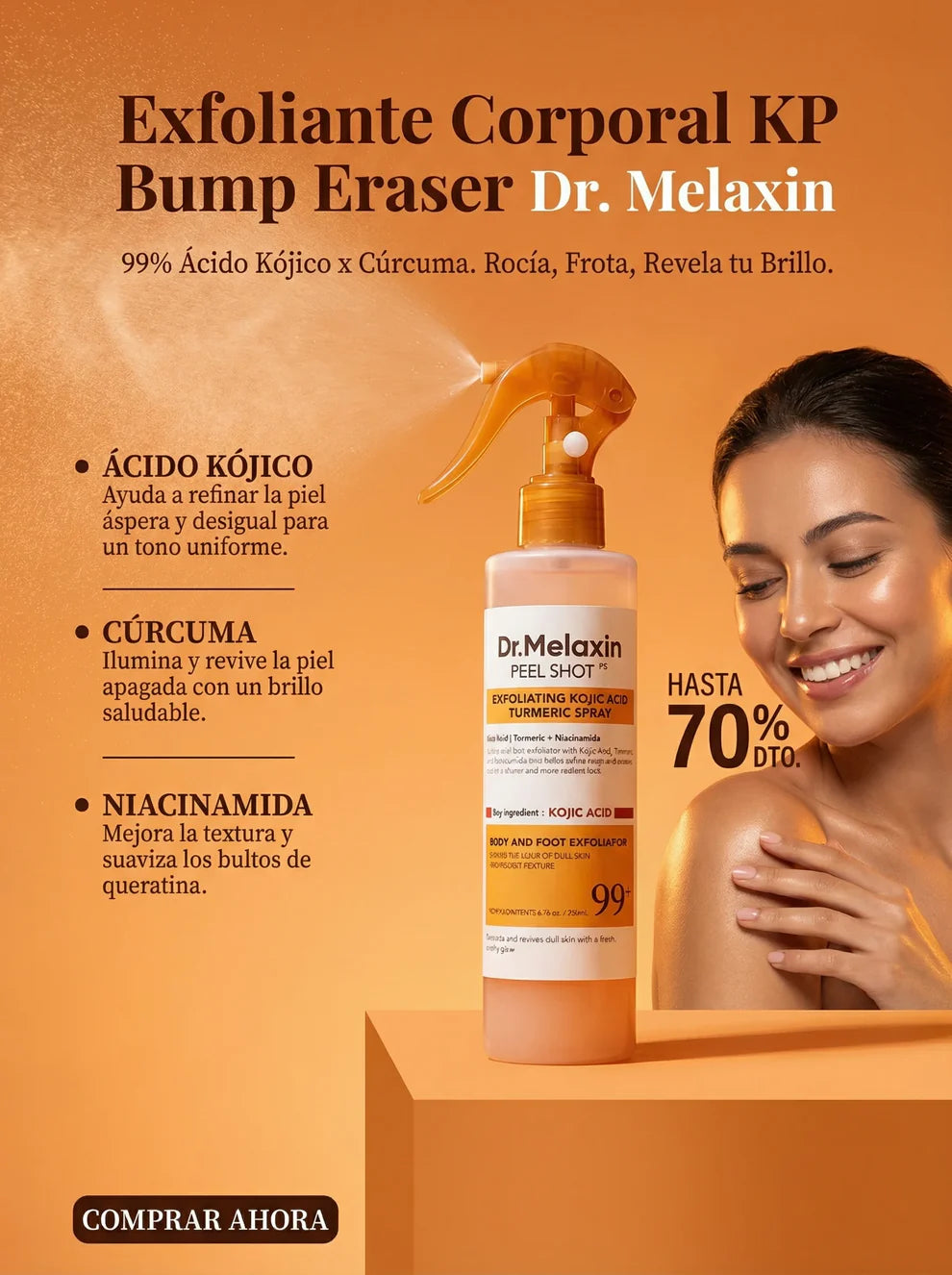 Dr. Melaxin Peel Shot™ Exfoliante Corporal Kojic + Turmeric